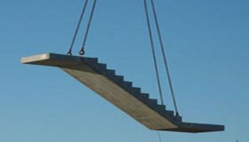 Concrete Stairs Transport and Installation